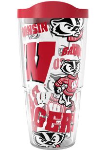 Gold Wisconsin Badgers 24oz All Over Wrap Tumbler