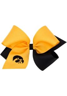 Two Tone Iowa Hawkeyes Baby Hair Barrette - Black