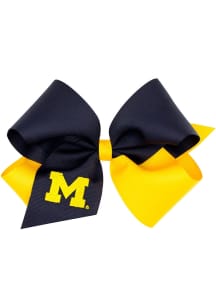 Two Tone Michigan Wolverines Baby Hair Barrette - Yellow