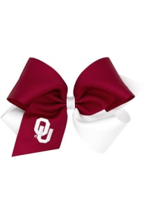 Oklahoma Sooners Two Tone Baby Hair Barrette