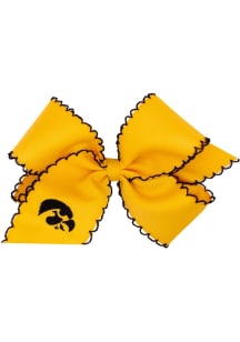 Large Moonstitch Iowa Hawkeyes Kids Hair Barrette - Black