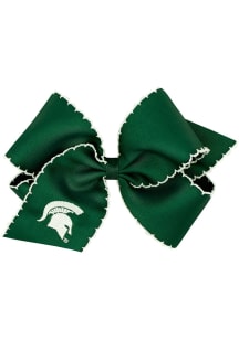 Large Moonstitch Michigan State Spartans Kids Hair Barrette - Green