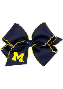 Large Moonstitch Michigan Wolverines Kids Hair Barrette - Yellow