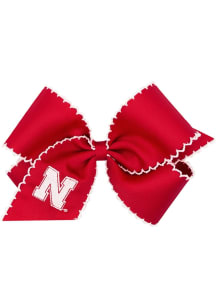 Large Moonstitch Nebraska Cornhuskers Kids Hair Barrette - Red