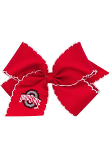 Large Moonstitch Ohio State Buckeyes Kids Hair Barrette - Red