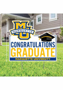 Marquette Golden Eagles Congratulations Graduate Yard Sign - White