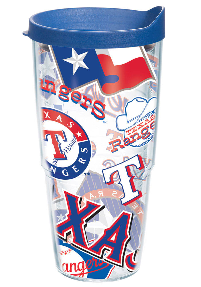 Texas Rangers 16oz Logo Wrap Tumbler