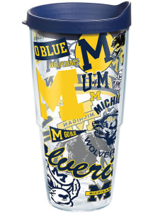 Michigan Wolverines All Over Logo 24oz Tumbler