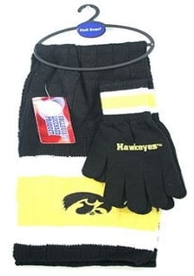 Gift Set Iowa Hawkeyes Mens Scarf - Black