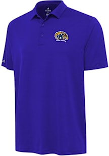 Antigua Kent State Golden Flashes Mens Navy Blue Reprocess Recycled Short Sleeve Polo