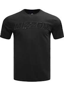 Pro Standard Missouri Tigers Black Stacked Logo Short Sleeve Fashion T Shirt