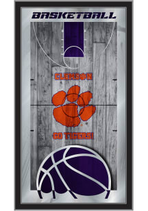 Clemson Tigers 15x26 Basketball Wall Mirror