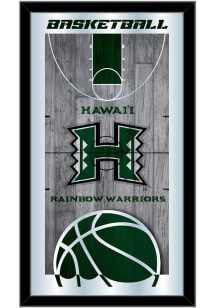 Hawaii Warriors 15x26 Basketball Wall Mirror