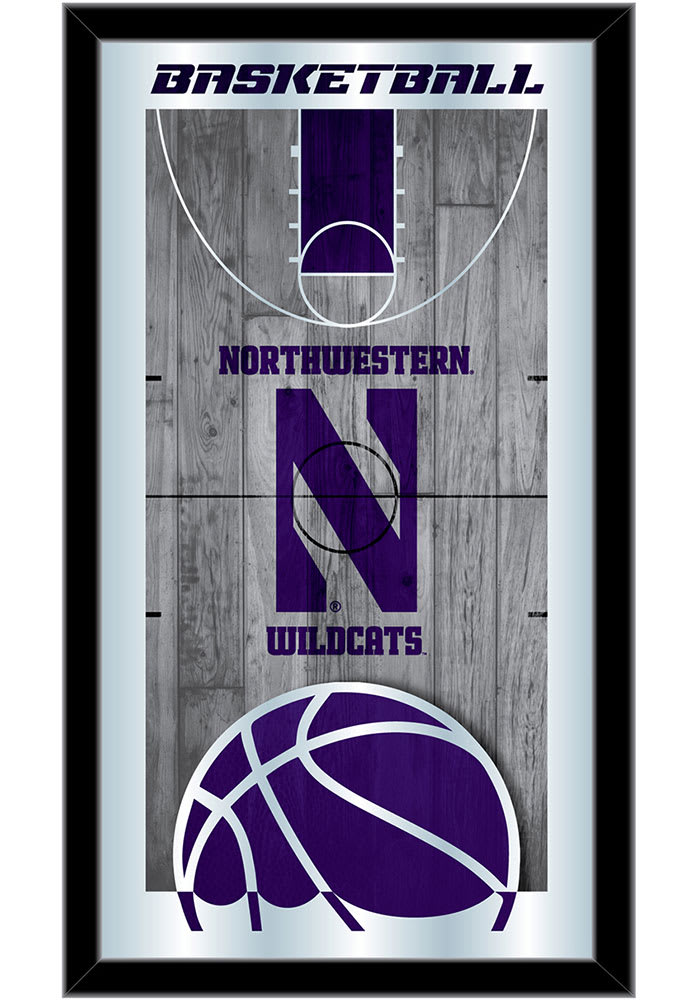 Northwestern Wildcats 15x26 Basketball Wall Mirror