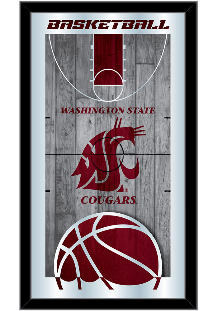 Washington State Cougars 15x26 Basketball Wall Mirror