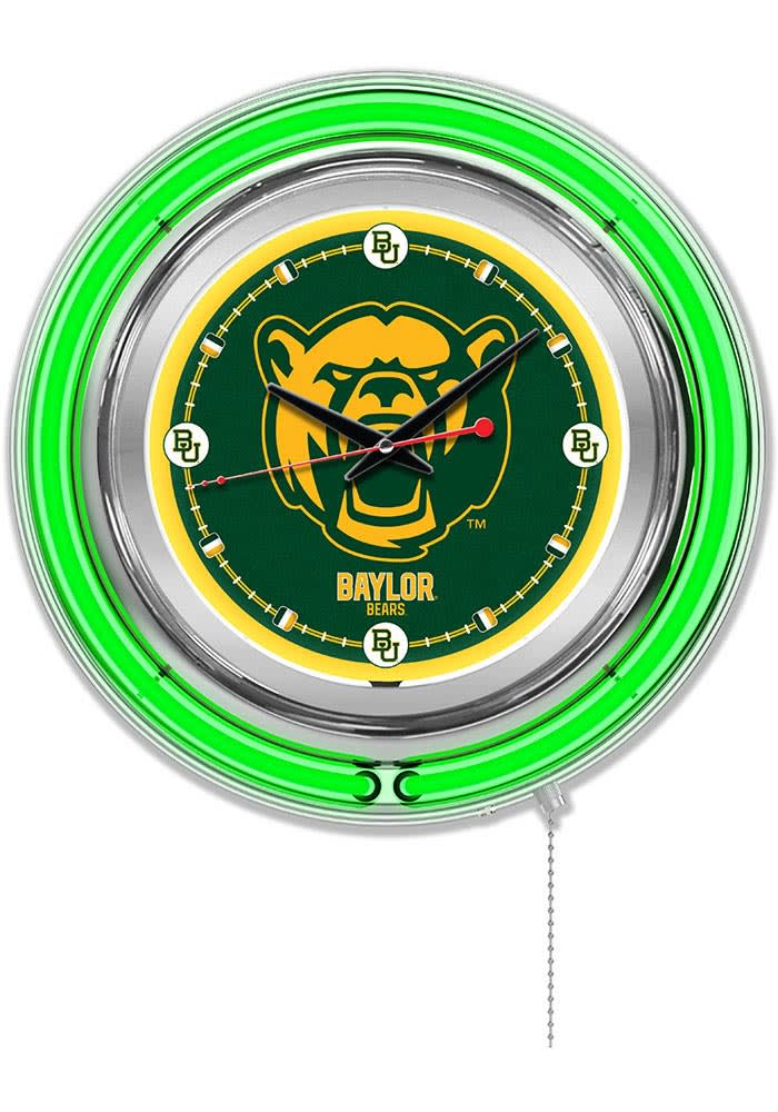 Baylor Bears 15 in Neon Wall Clock