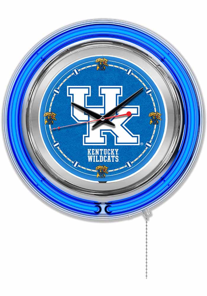 Kentucky Wildcats 15 in Logo Neon Wall Clock