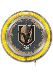 Vegas Golden Knights 15 in Neon Wall Clock