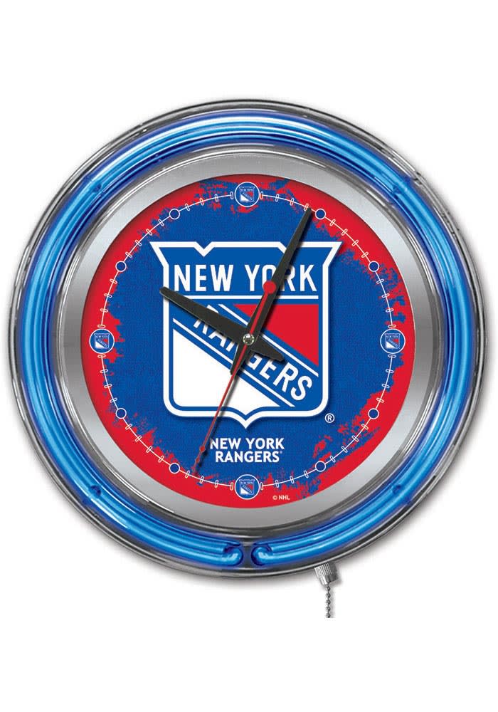 New York Rangers 15 in Neon Wall Clock