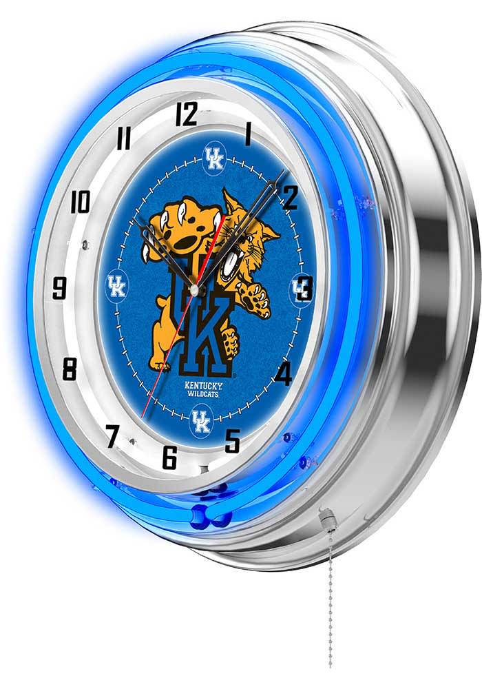 Kentucky Wildcats 19 in Mascot Neon Wall Clock