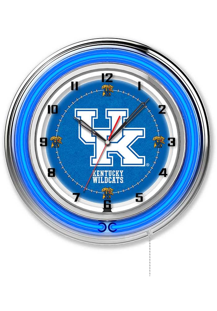 Kentucky Wildcats 19 in Logo Neon Wall Clock