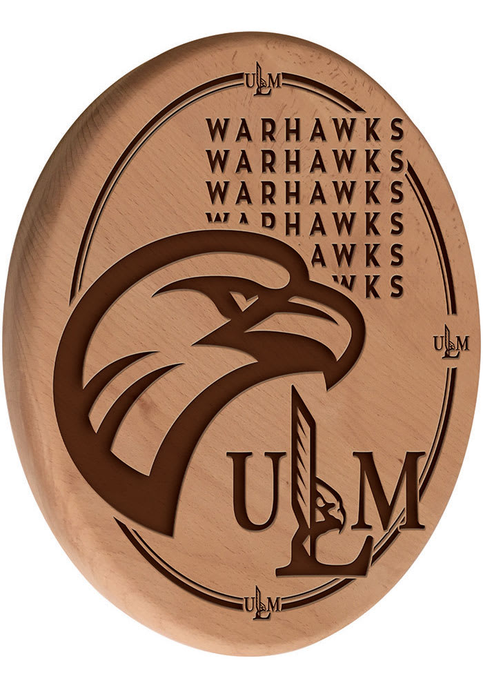 Louisiana-Monroe Warhawks 13 in Laser Engraved Wood Sign