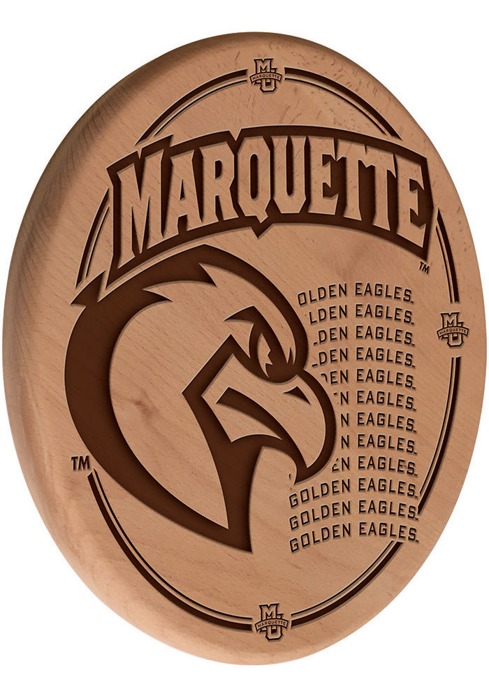 Marquette Golden Eagles 13 in Laser Engraved Wood Sign