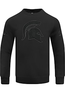Pro Standard Michigan State Spartans Mens Black Triple Black Long Sleeve Fashion Sweatshirt