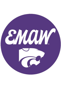 Purple K-State Wildcats 3&quot; EMAW Button