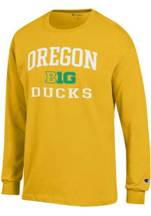 Mens Oregon Ducks Yellow Champion Big Ten Jersey Tee