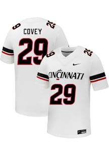 Manny Covey  Nike Cincinnati Bearcats White Football NIL Name And Number Football Jersey