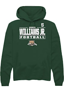 Adonis Williams Jr. Ohio Bobcats Mens Green Football NIL Stacked Box Player Hood