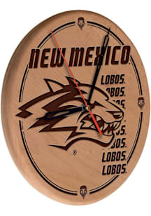 New Mexico Lobos Laser Engraved Wall Clock