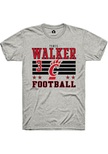 Tawee Walker Cincinnati Bearcats Ash Football NIL Striped Short Sleeve Player T Shirt
