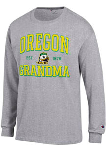 Champion Oregon Ducks Grey Est. Date Grandma Jersey Long Sleeve T Shirt