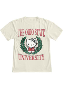 Ohio State Buckeyes Hello Two Ways Short Sleeve T-Shirt - Ivory
