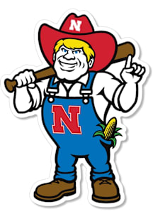 Nebraska Cornhuskers 6 Inch Baseball Herbie Auto Decal - White