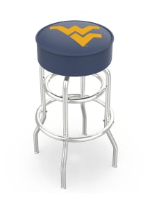 West Virginia Mountaineers Double-Ring Swivel Pub Stool - Black