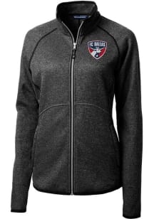 Cutter and Buck FC Dallas Womens Charcoal Mainsail Long Sleeve Full Zip Jacket