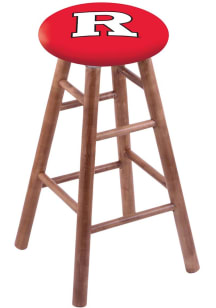 Brown Rutgers Scarlet Knights Round Cushion Maple Pub Stool