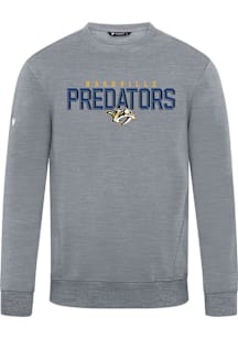 Levelwear Nashville Predators Mens Grey Zane Carve Long Sleeve Crew Sweatshirt
