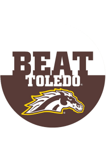 Brown Western Michigan Broncos BEAT Toledo 3&quot; Button
