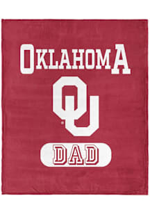 Oklahoma Sooners Dad Silk Touch Fleece Blanket - Crimson