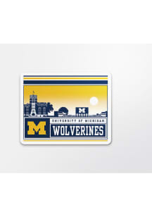 Navy Blue Michigan Wolverines Campus Stickers