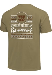 Western Michigan Broncos Womens Khaki Comfort Colors Crew Neck Short Sleeve T-Shirt