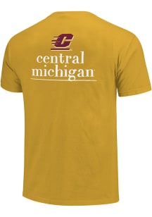 Central Michigan Chippewas Womens Gold Comfort Colors Crew Neck Short Sleeve T-Shirt