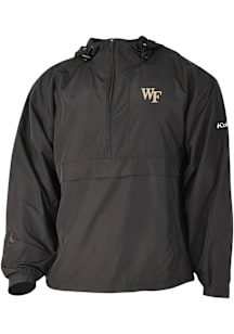 Columbia Wake Forest Demon Deacons Mens Black Heat Seal Prodigy Long Sleeve Qtr Zip Pullover