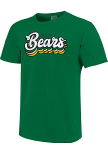 Baylor Bears Womens Green Retro Stack Script Short Sleeve T-Shirt