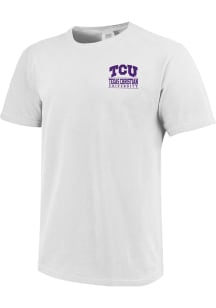 TCU Horned Frogs White Comfort Colors Short Sleeve T Shirt