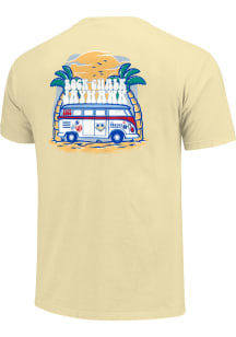 Kansas Jayhawks Womens Yellow Beach Vibes Short Sleeve T-Shirt